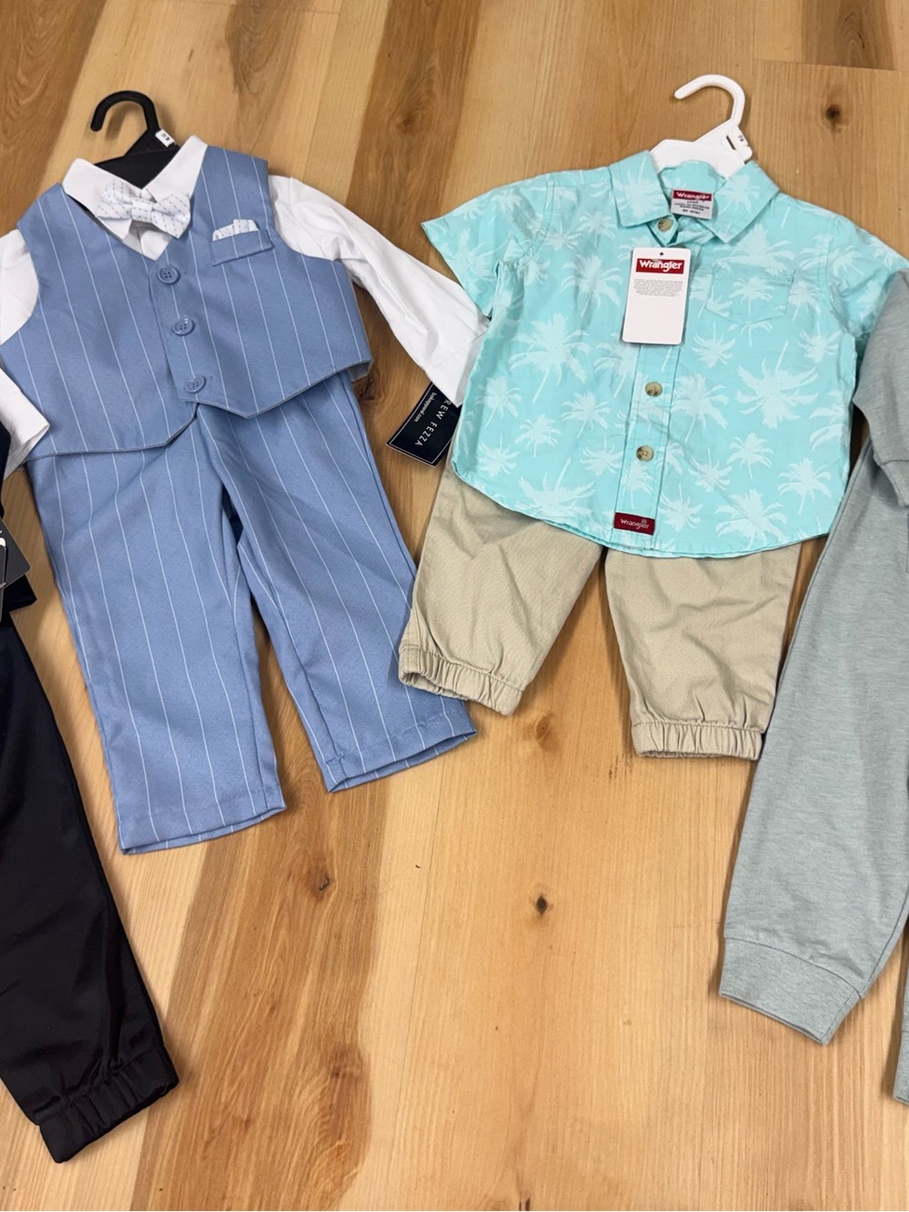 Nike Kids Light Blue Pinstripe Vest Set with White Shirt